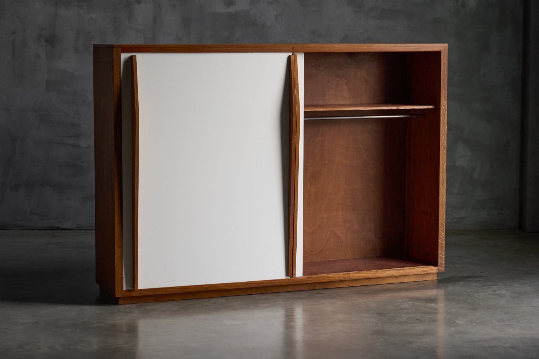 1950s storage piece with integrated doors by Charlotte Perriand for Immeuble HLM Courboulay