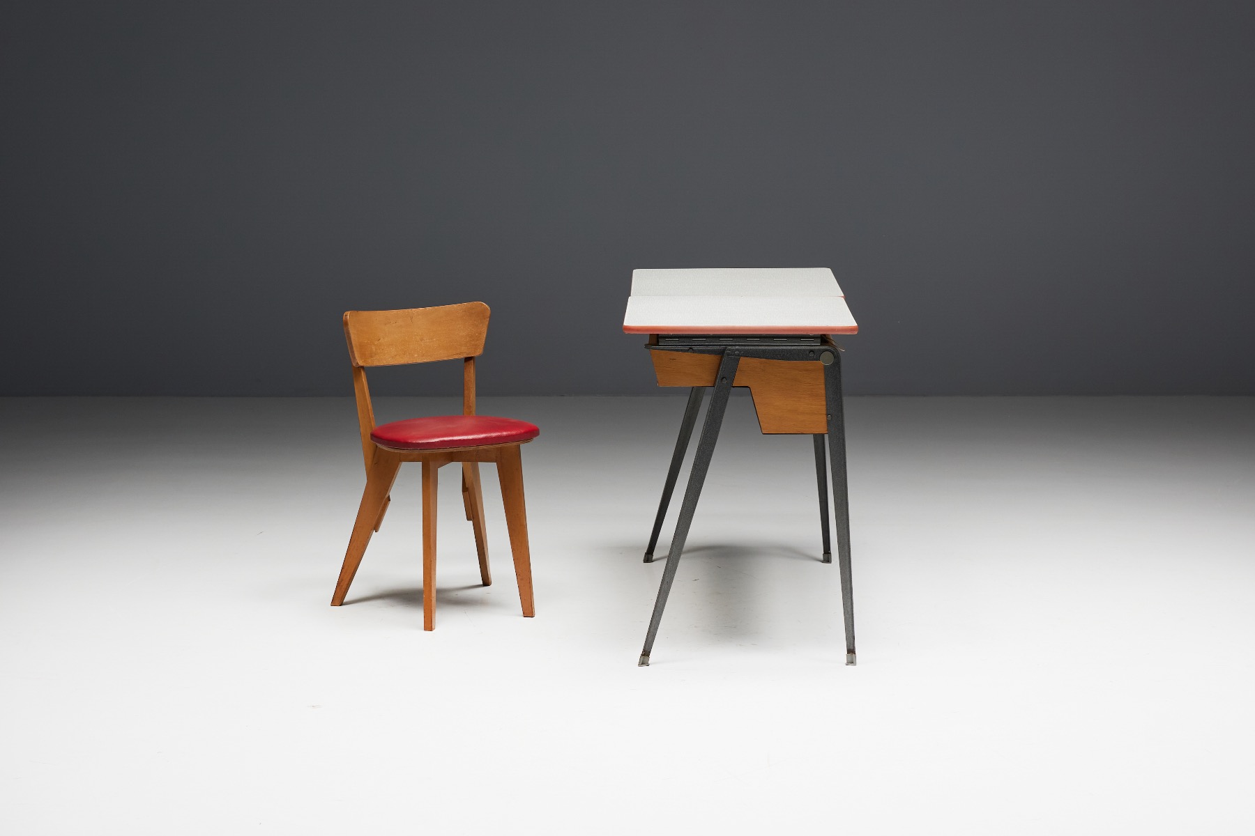 Mid century wooden writing desk