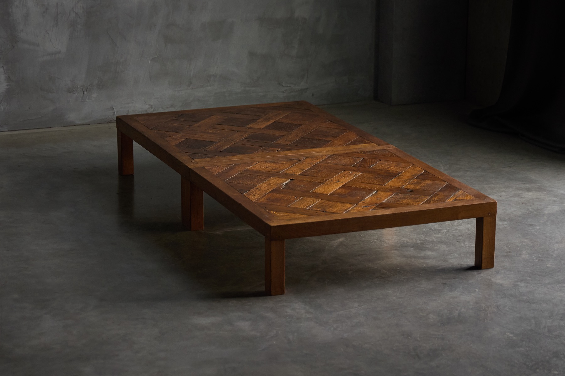 Modernist parquet coffee table dating to the 1970s