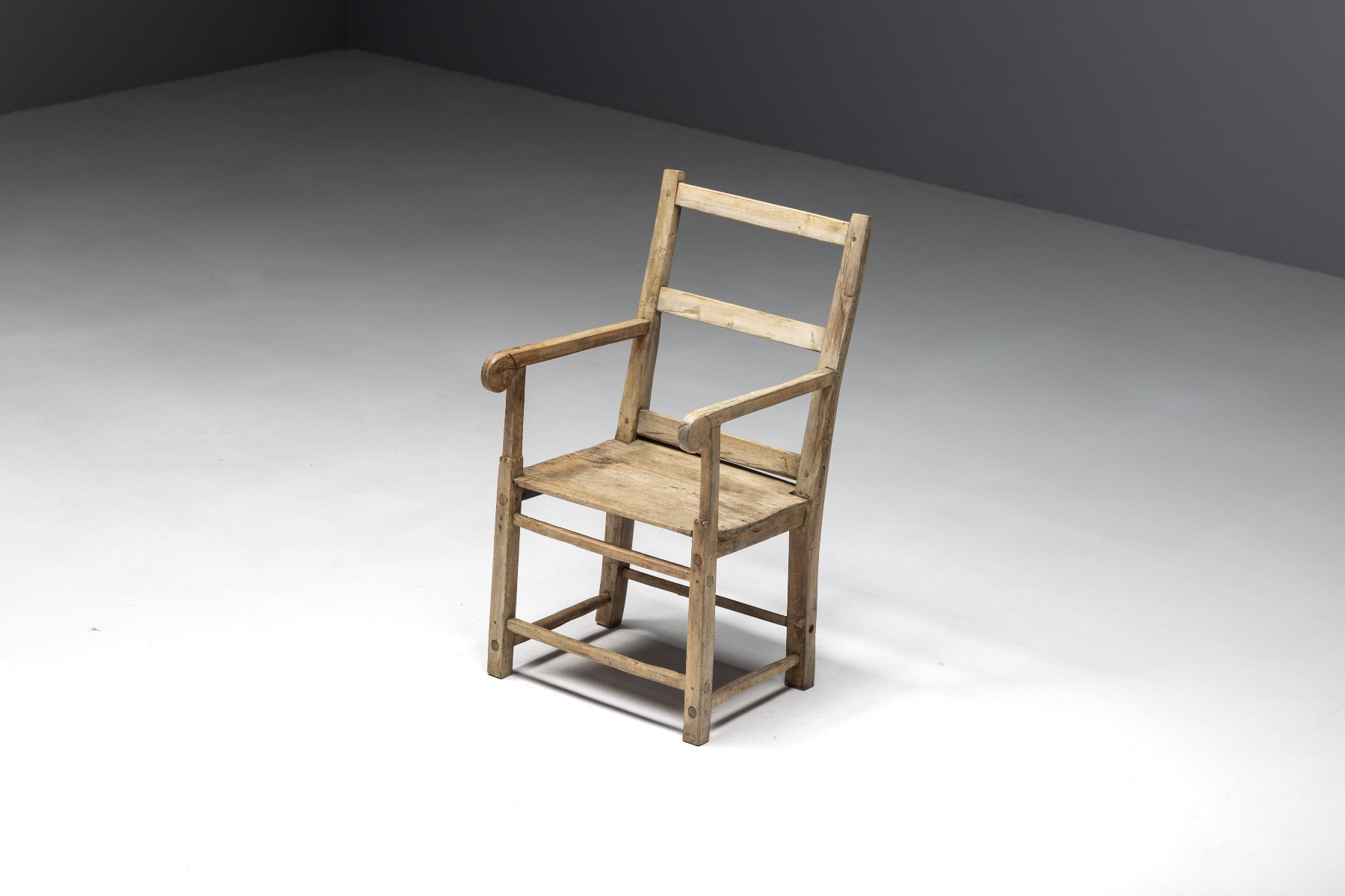 Nineteenth century French rustic armchair in wood
