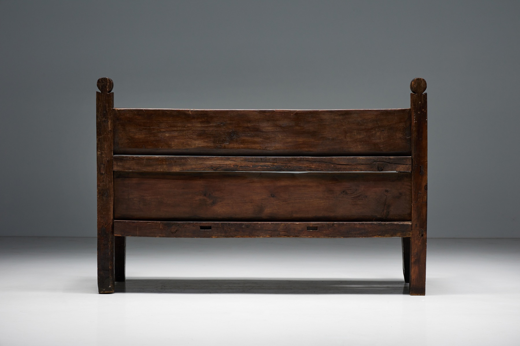 Nineteenth century French rustic bench in wood