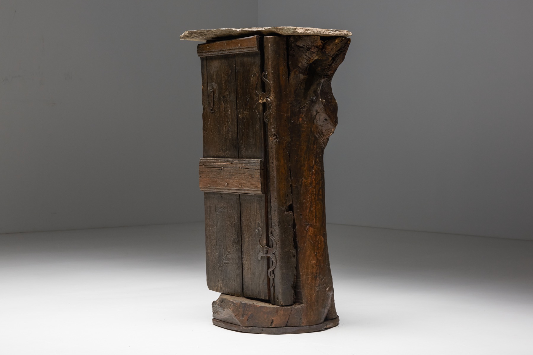 Nineteenth century French rustic cabinet in travail populaire style