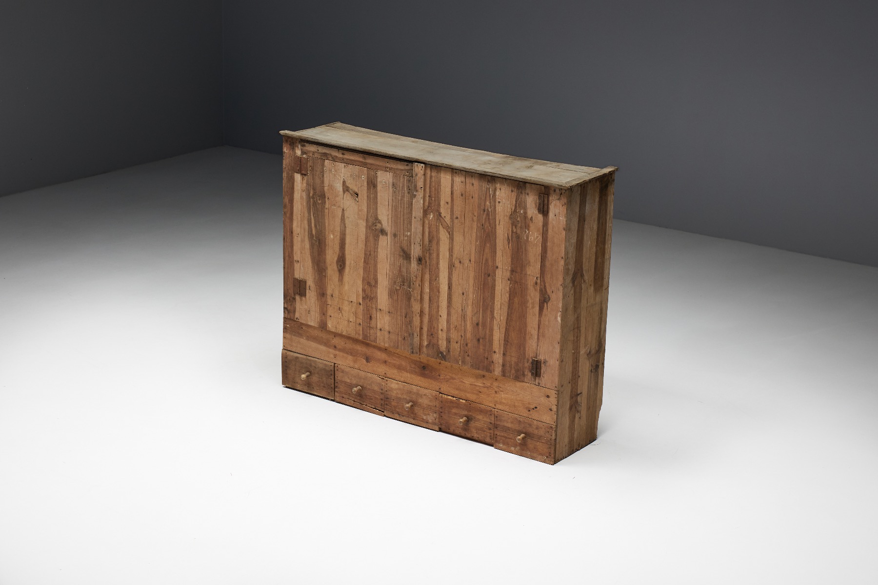 Nineteenth century French rustic cupboard in wood