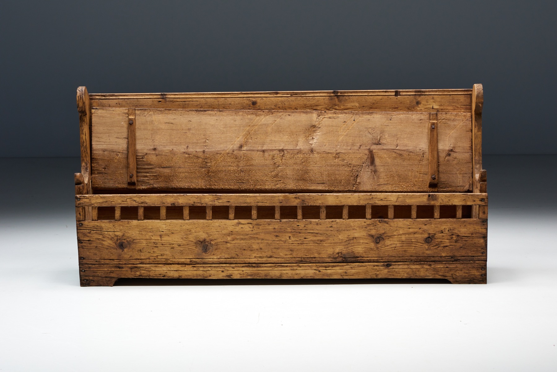 Nineteenth century Haute Savoie rustic bench