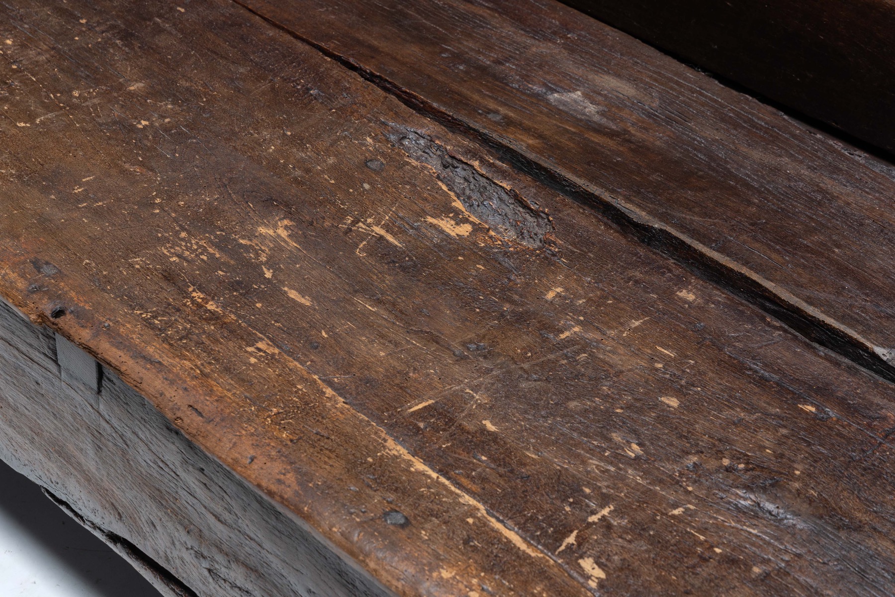 Nineteenth century rustic bench in wood folk style