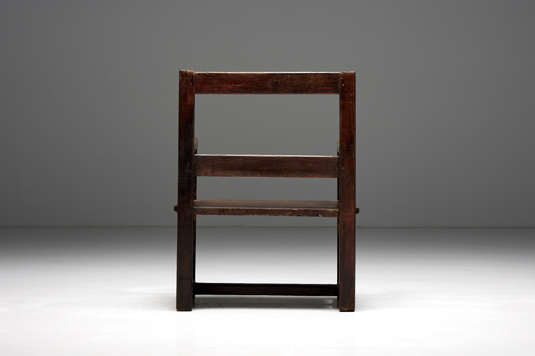 Nineteenth century rustic folk bench in wood