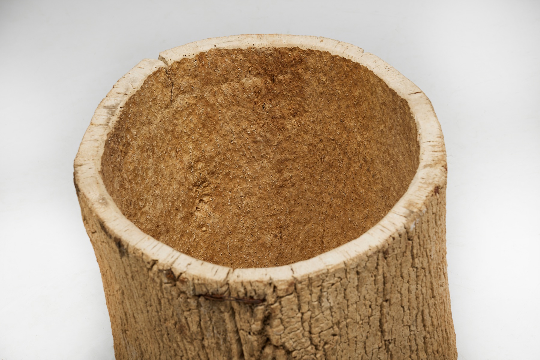 Nineteenth century rustic tree trunk basket