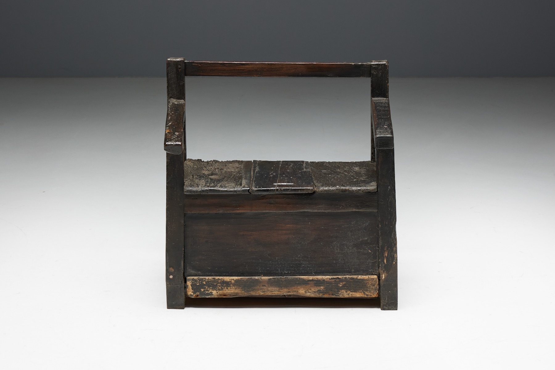 Nineteenth century rustic wabi bench in wood
