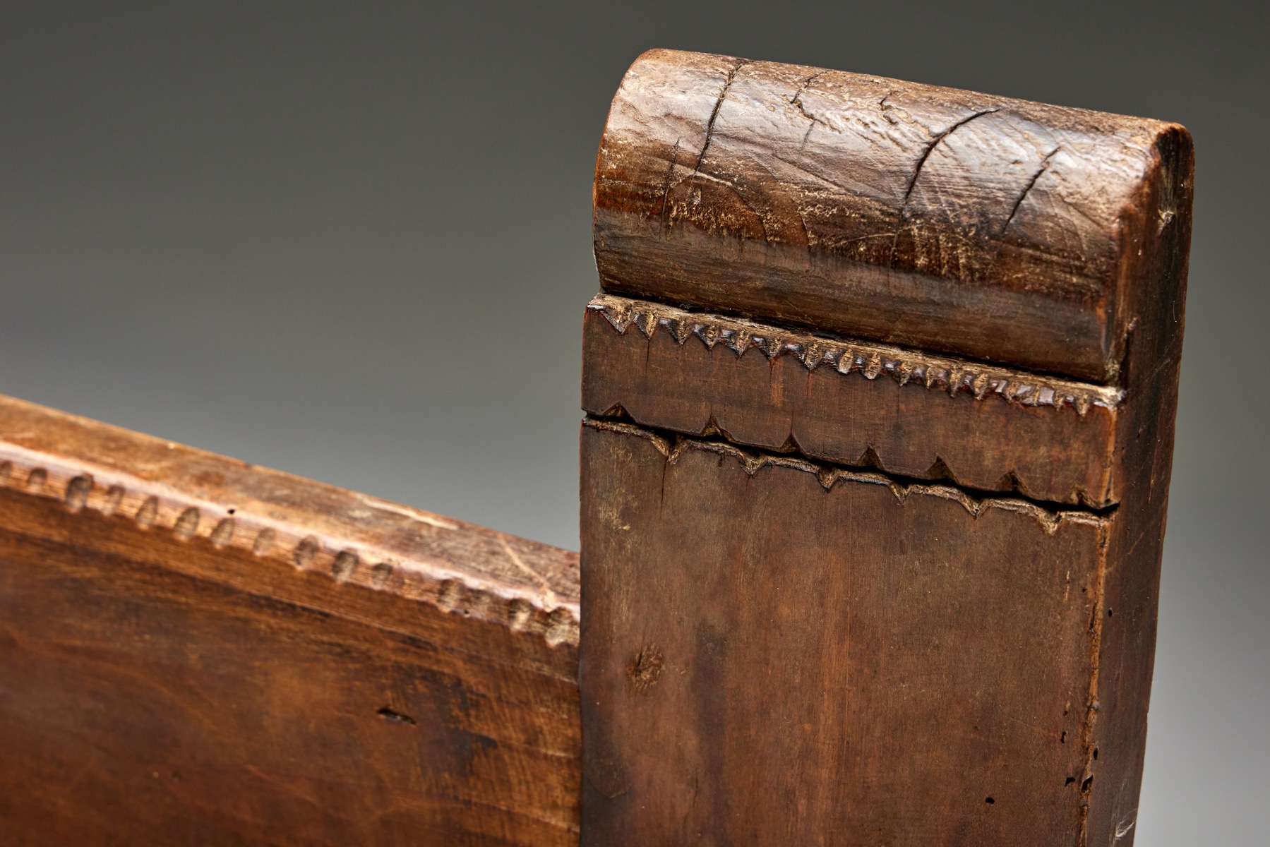 Nineteenth century Spanish rustic bench in wood