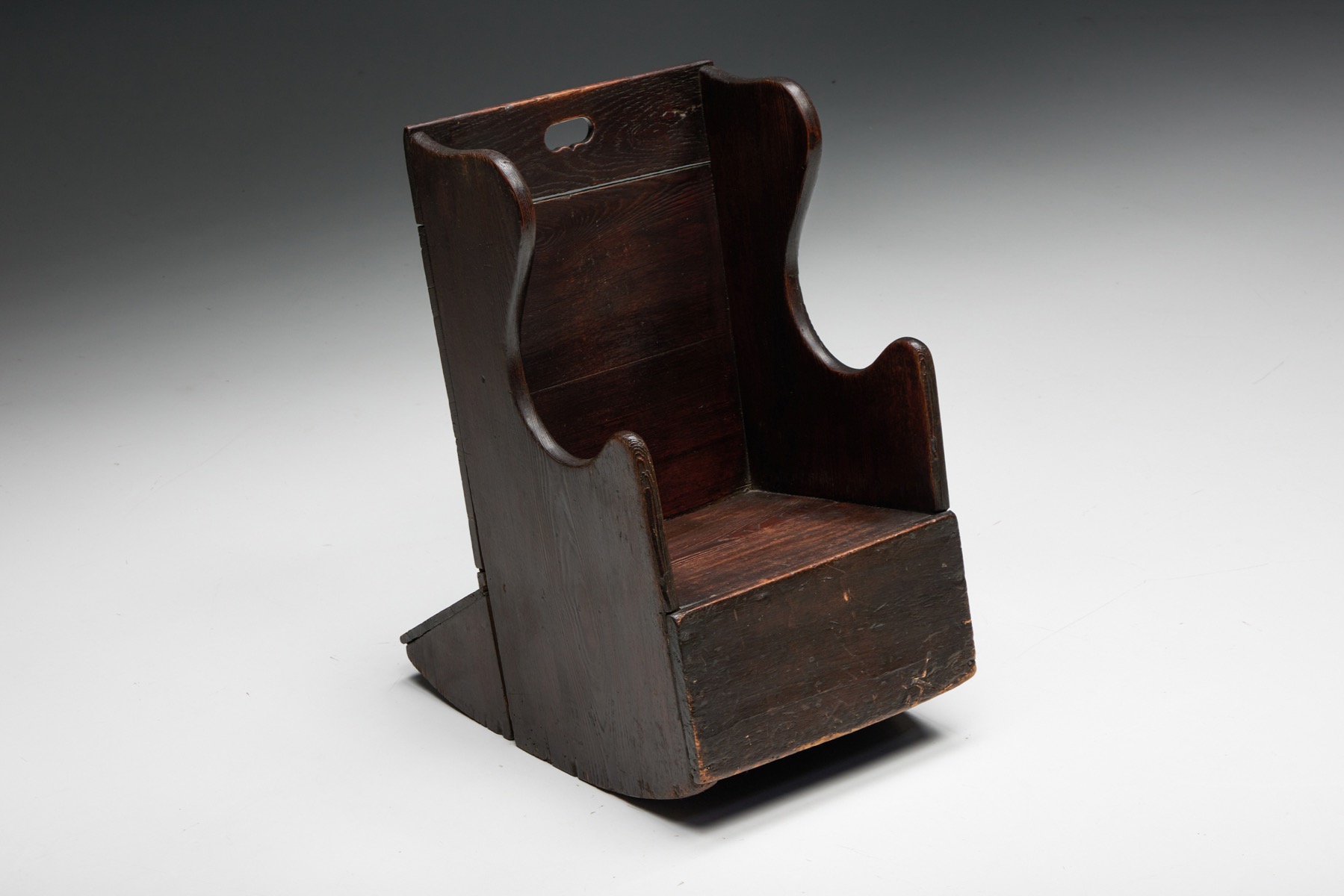 Nineteenth to twentieth century wooden child rocking chair