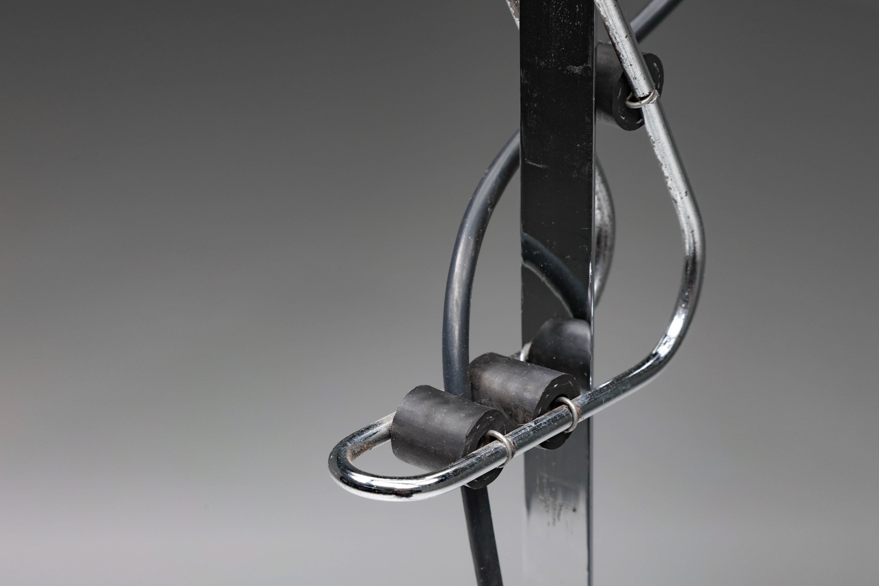 Retro chrome floor lamps in industrial style from 1950
