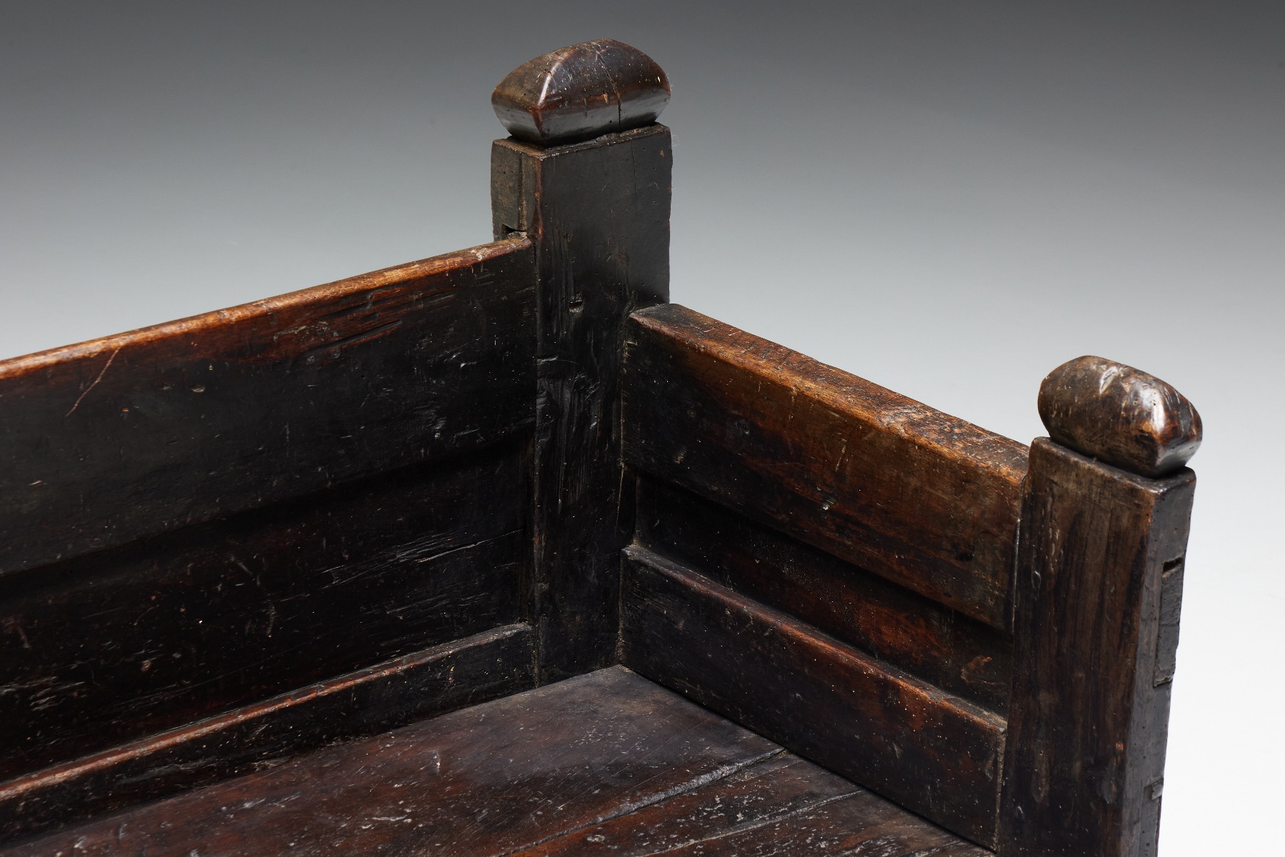 Rustic brutalist country bench 19th century