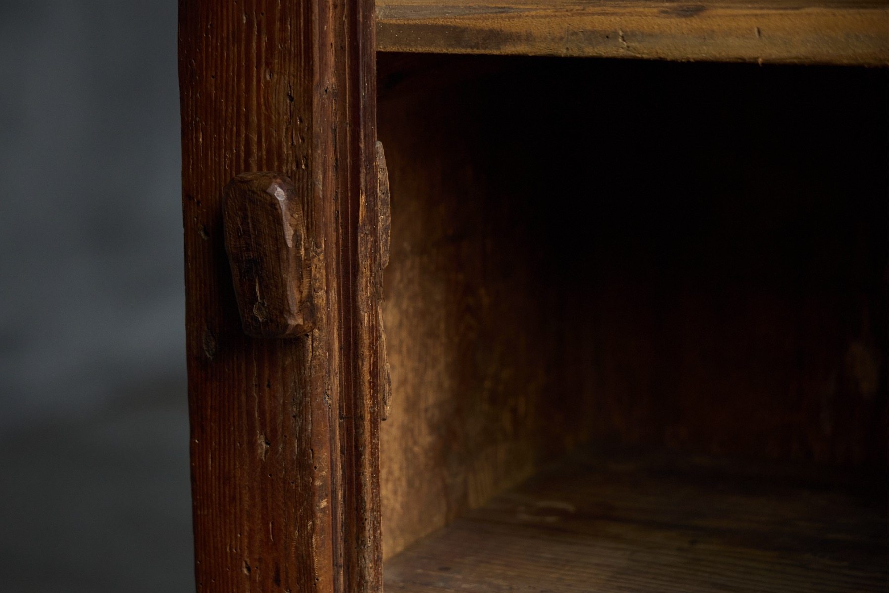 Vernacular art populaire cupboard in solid wood