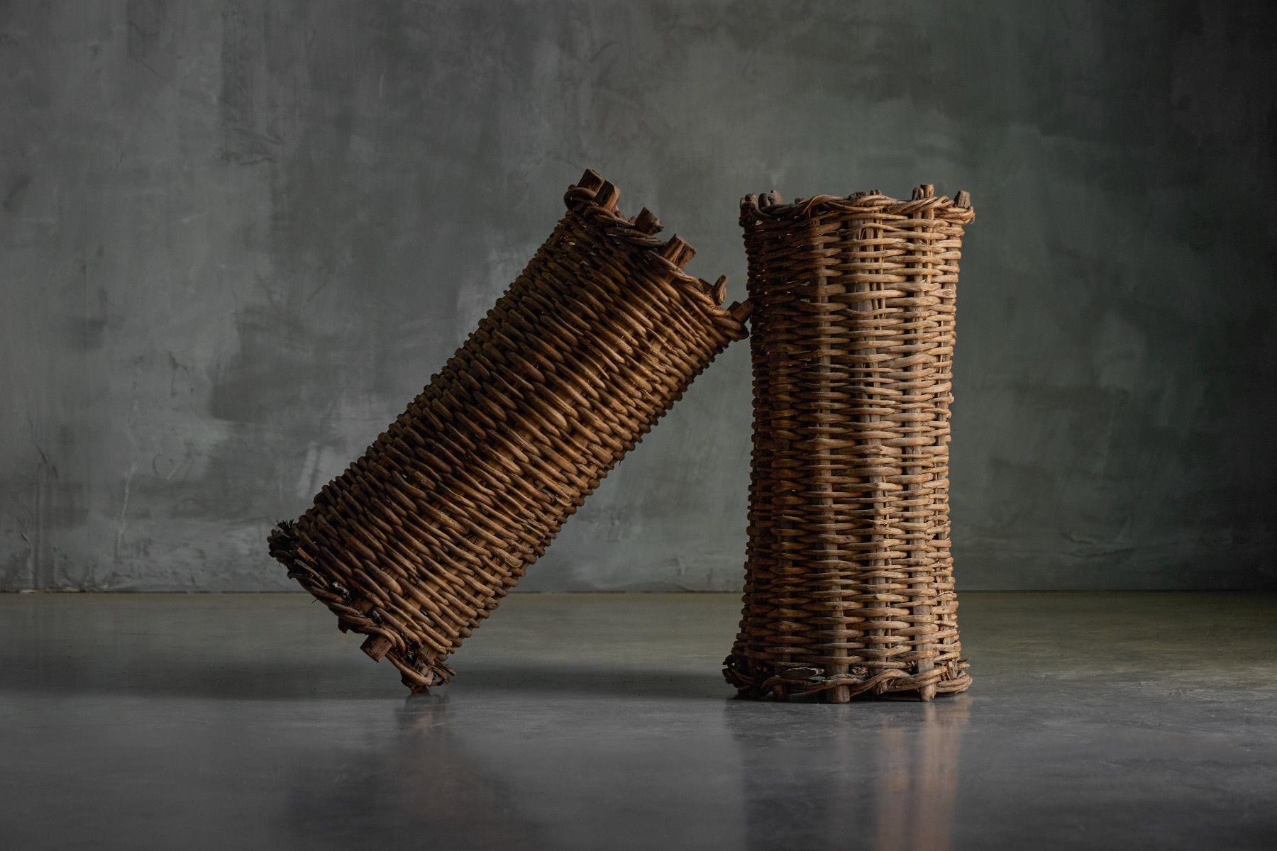 Rustic rural basket dating to the 1800s