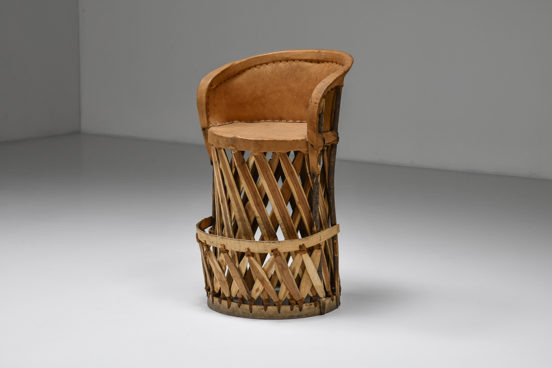 Rustic Mexican bar stools in art populaire style