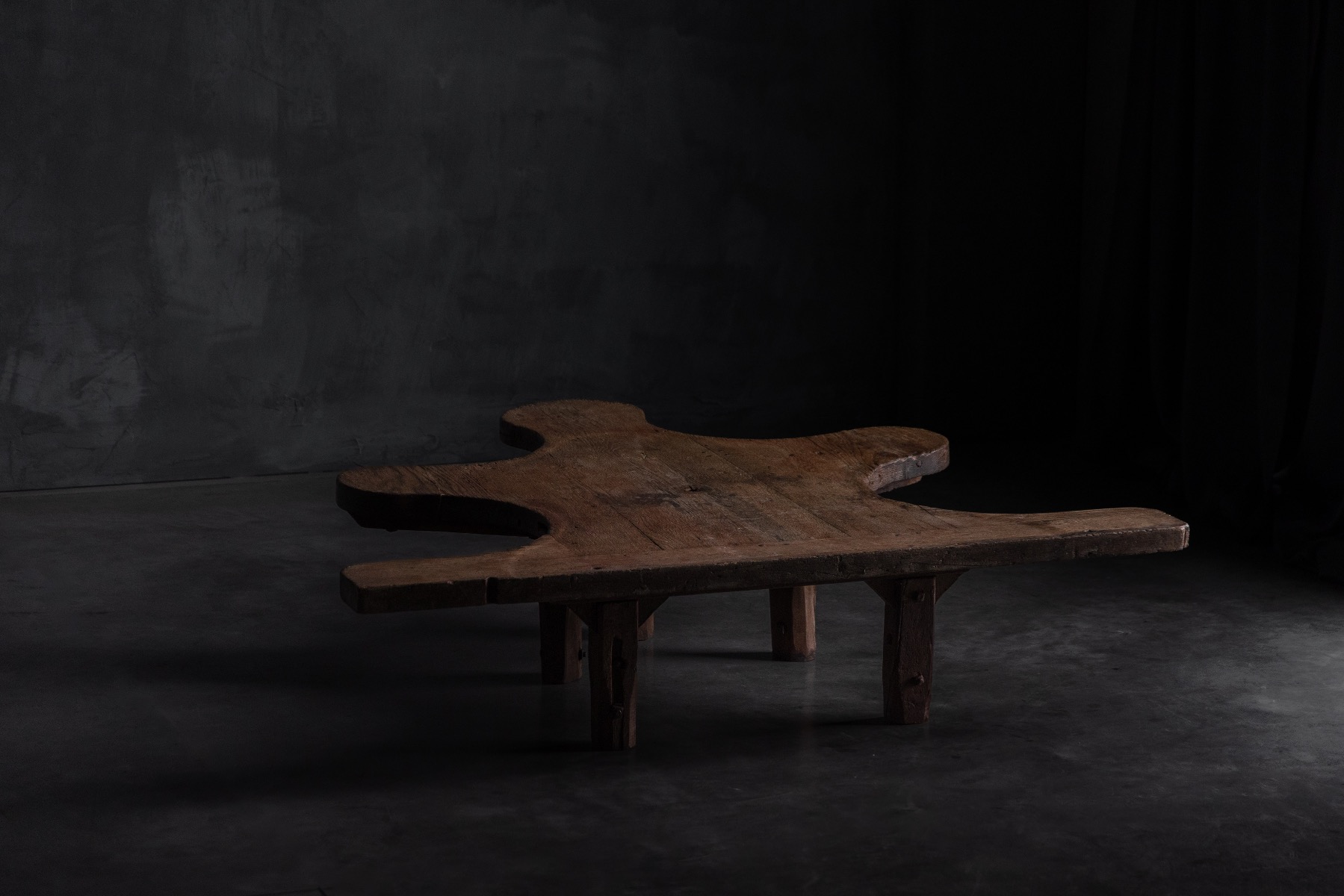 Handcrafted primitive wooden coffee table