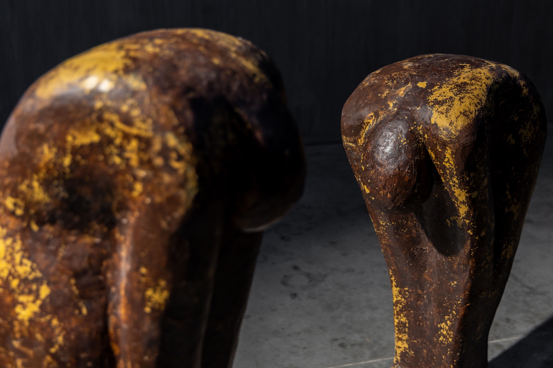 Sculptural figurative art series titled Resurrection
