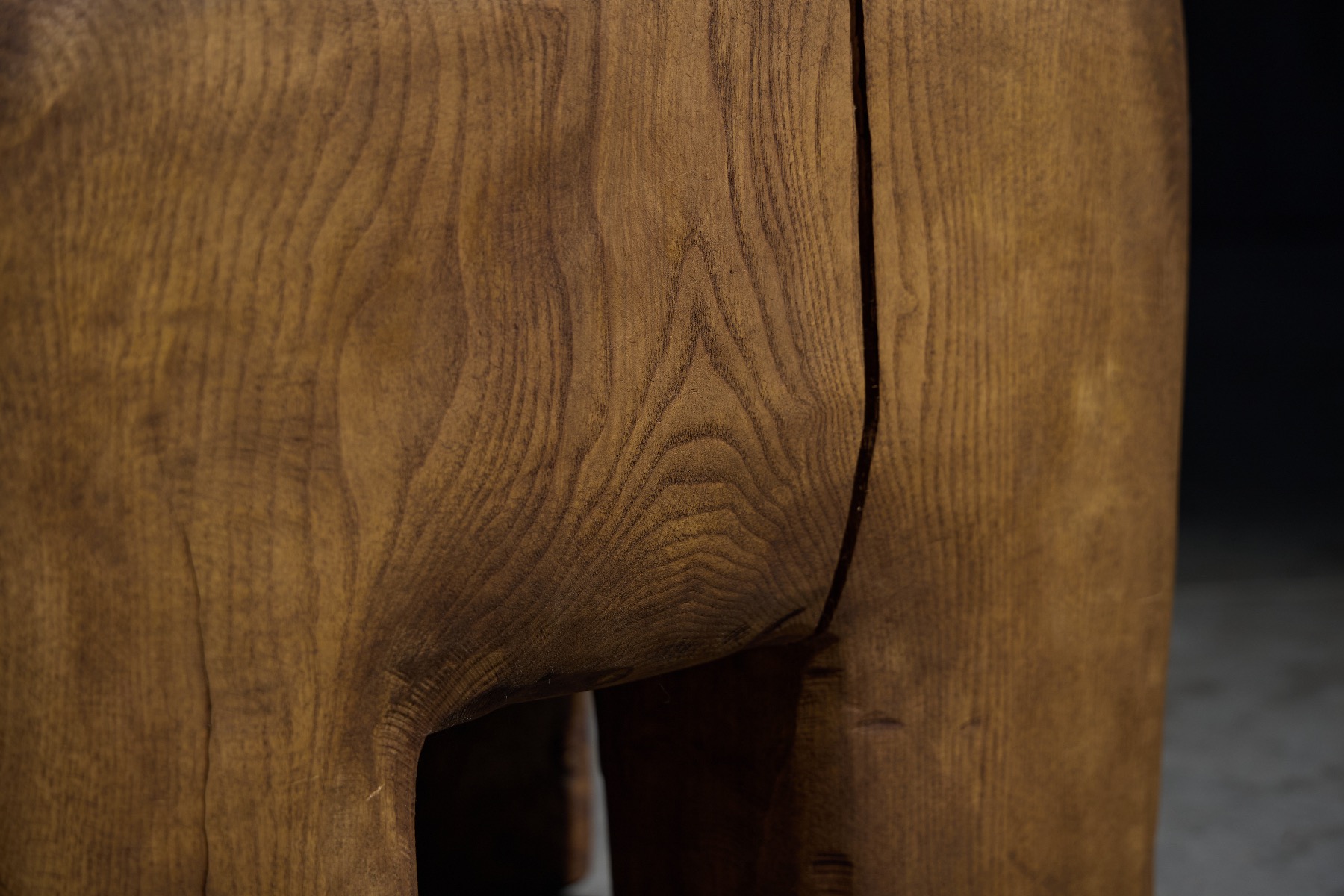 Artisan crafted brutalist chair with bold form