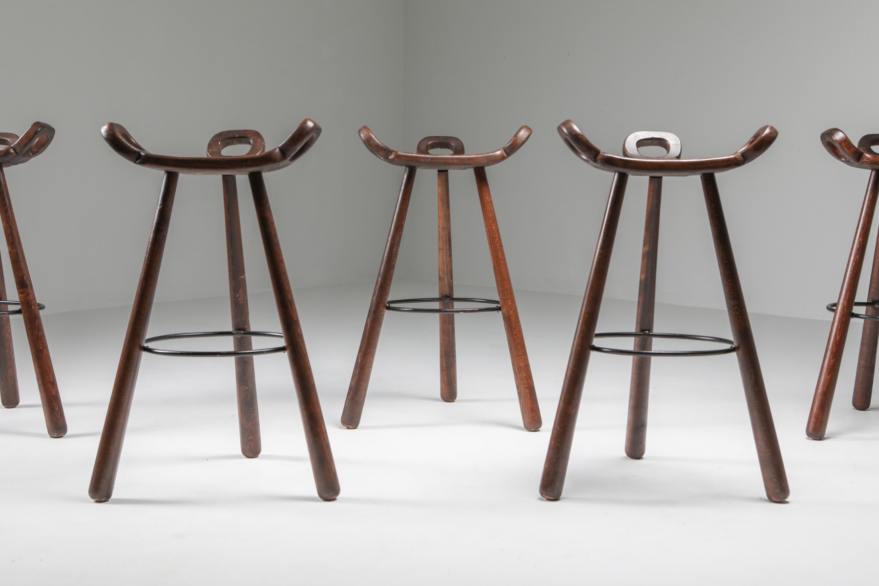 Swedish design bar stools by Carl Malmsten from the 1950s