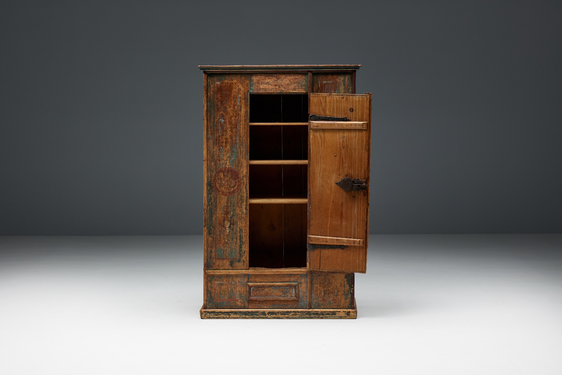 Vernacular 18th century wooden cabinet