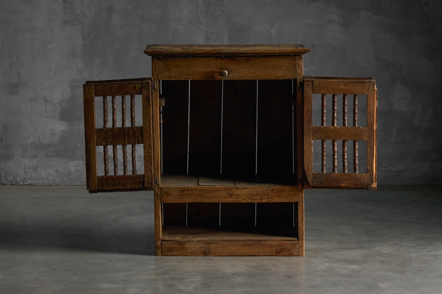 Vernacular art populaire pantry cabinet dating to the 1800s