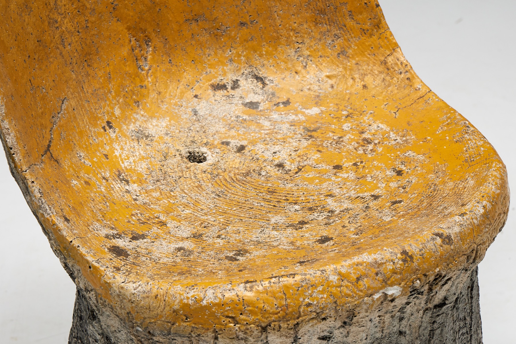 Vintage concrete chair with strong brutalist form