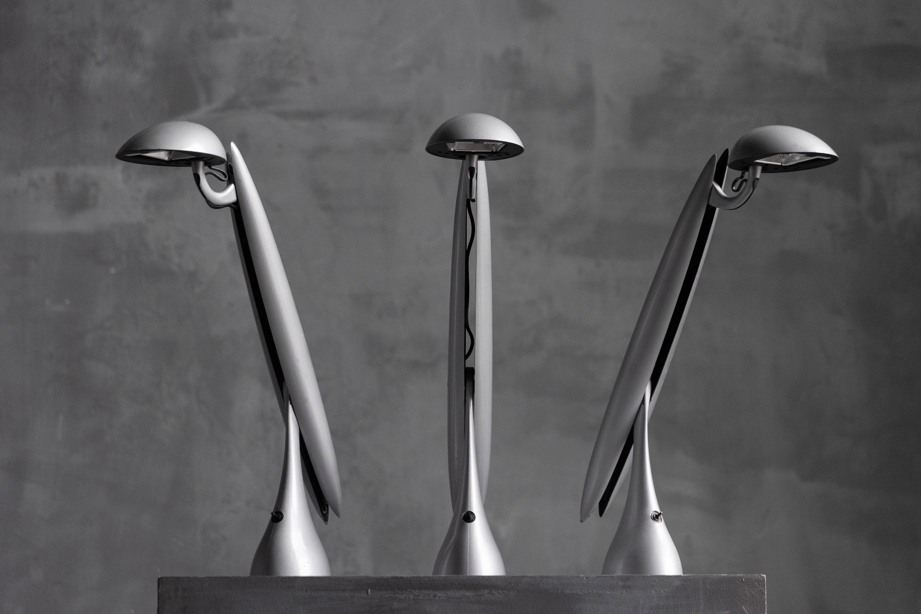 Vintage postmodern Heron desk lamp by Isao Hosoe