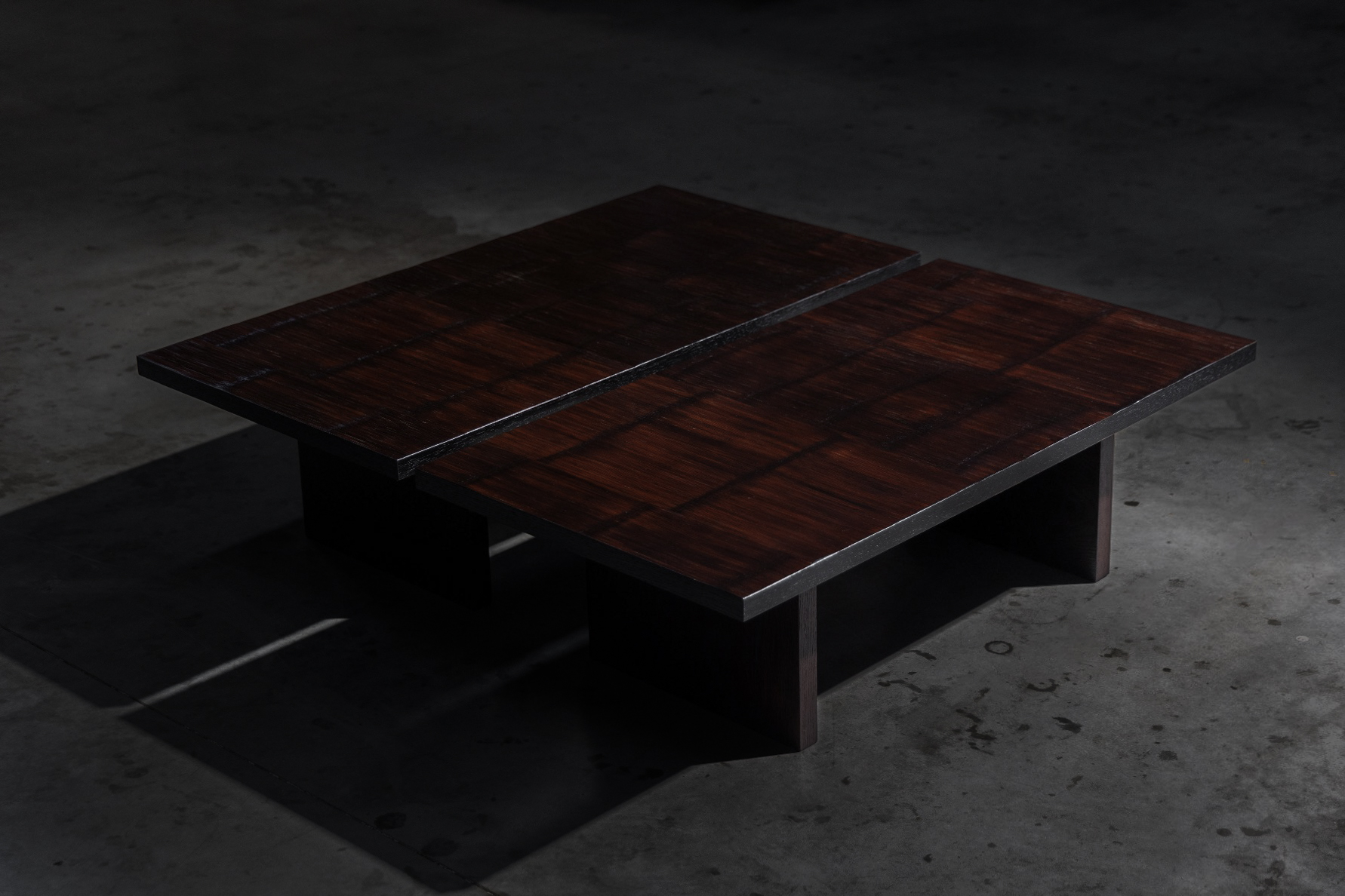 Wabi sabi inspired bamboo coffee table