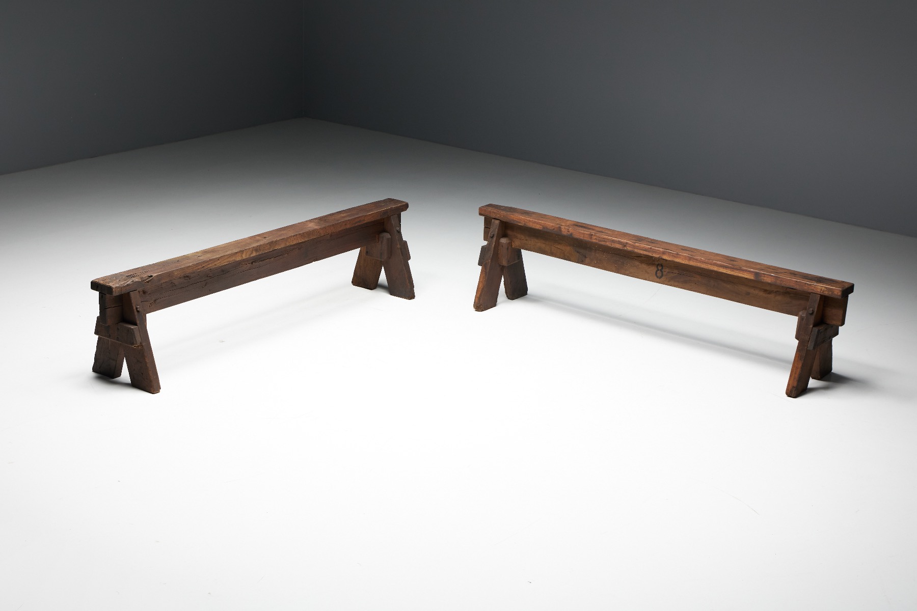 19th century rural brutalist benches