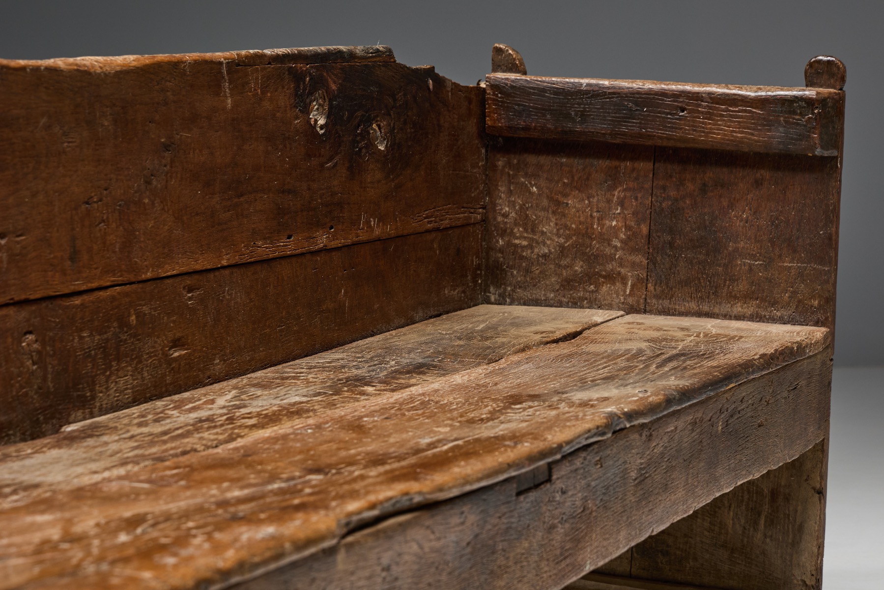 Rustic farmhouse wabi sabi bench 1800s