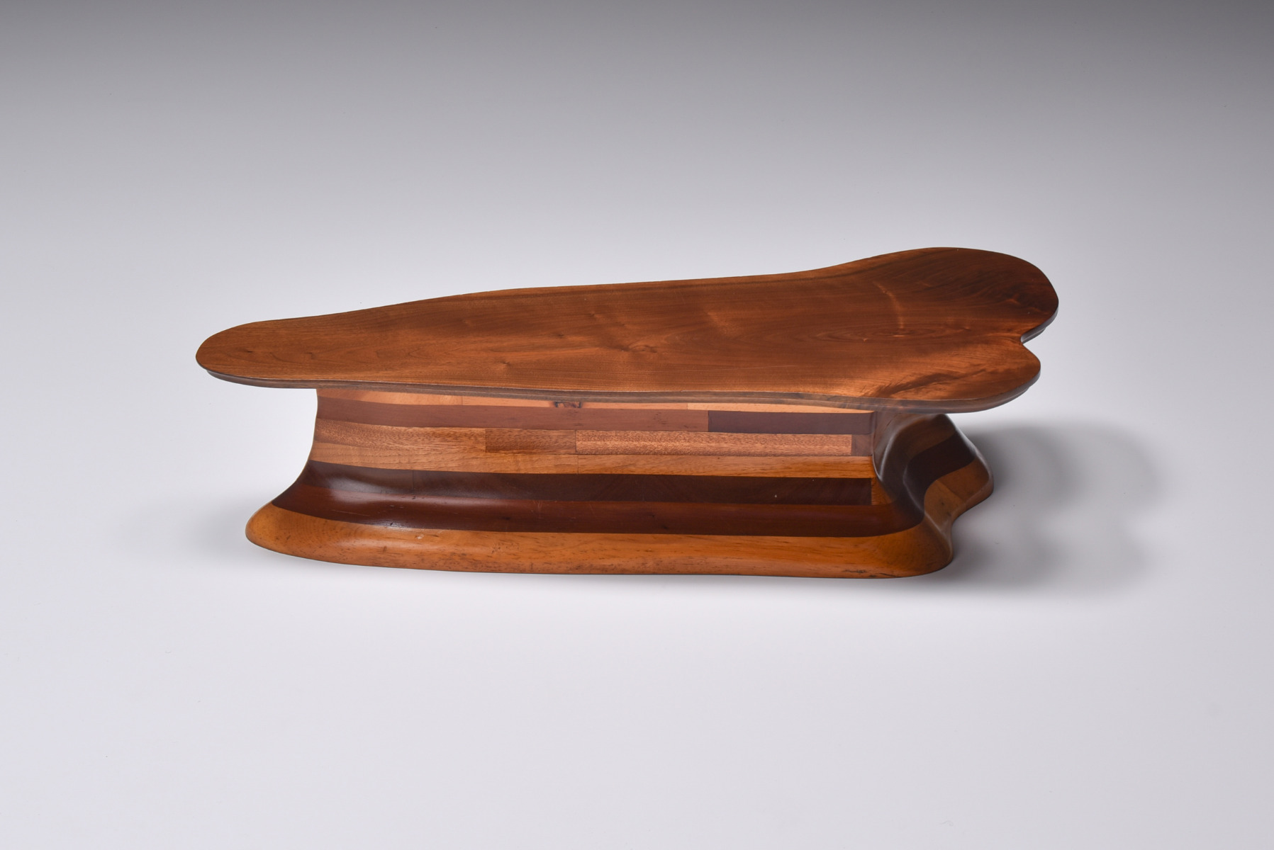 Artisan solid wood coffee table from the USA 1970s