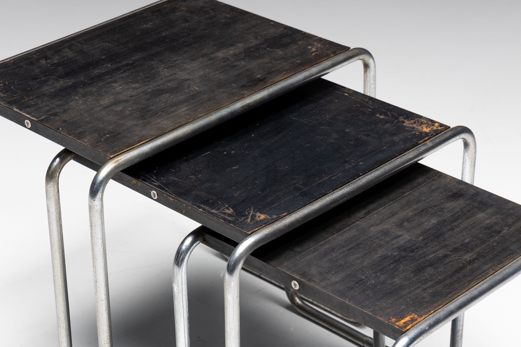 Bauhaus side tables by Marcel Breuer