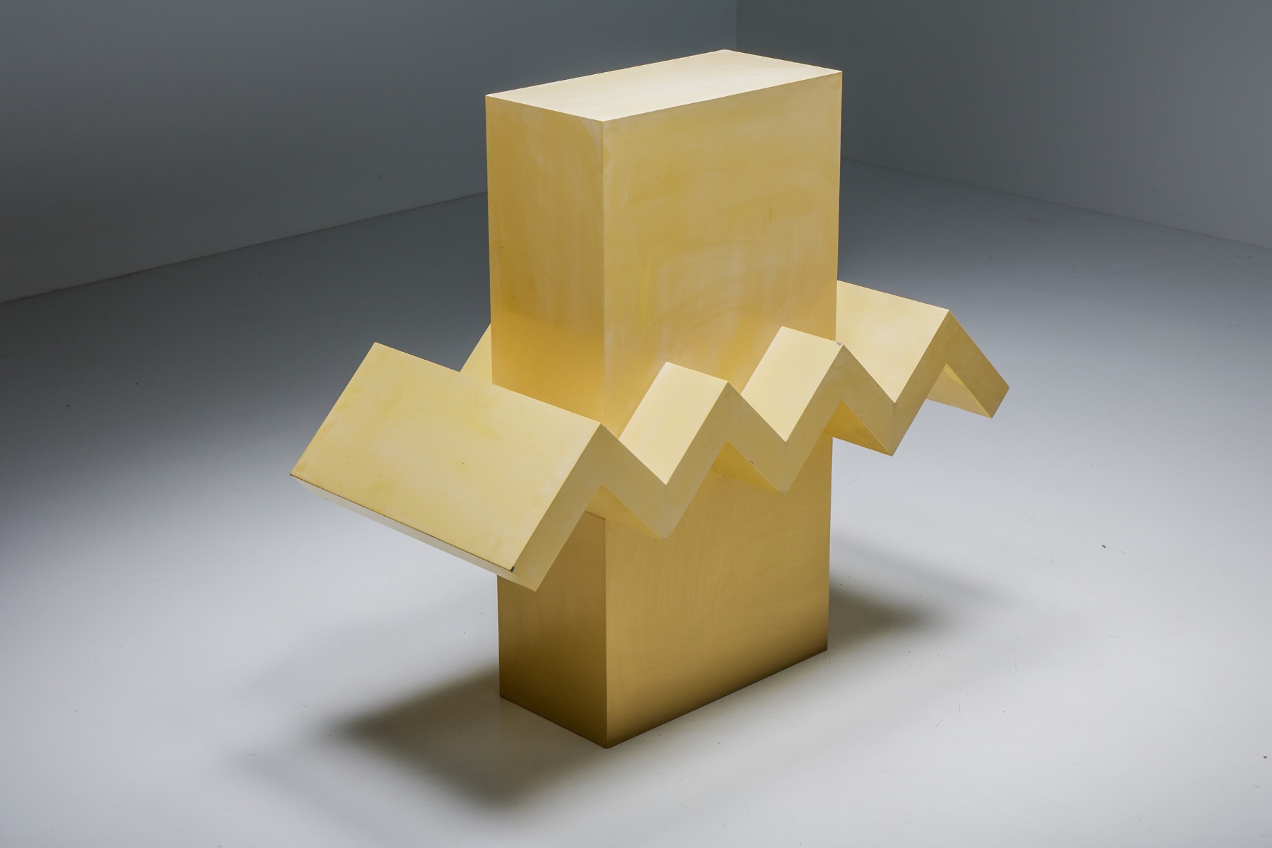 Renaat Ramon postmodern steel sculpture with lacquered finish