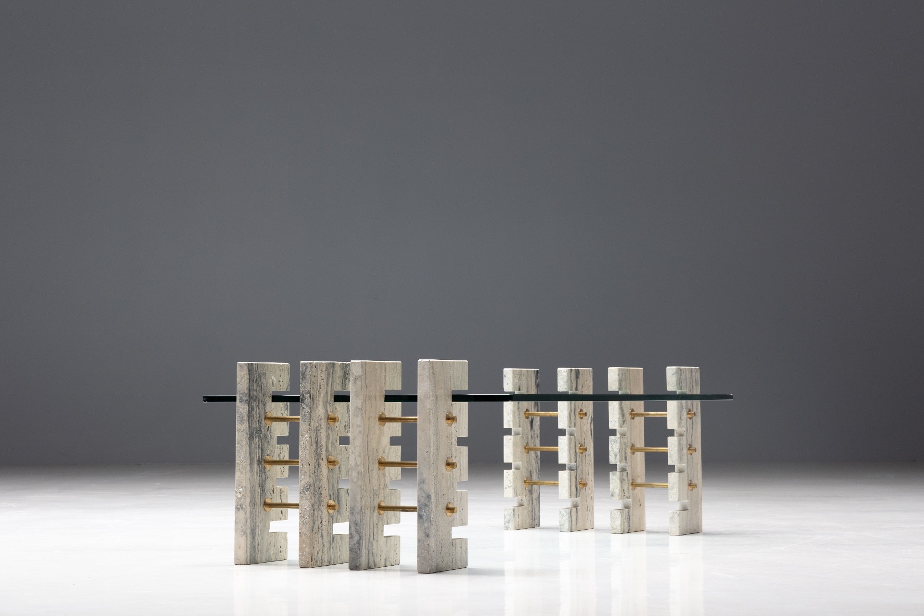 Designer coffee table in travertine by Gianfranco Ferré Home Fitzroy