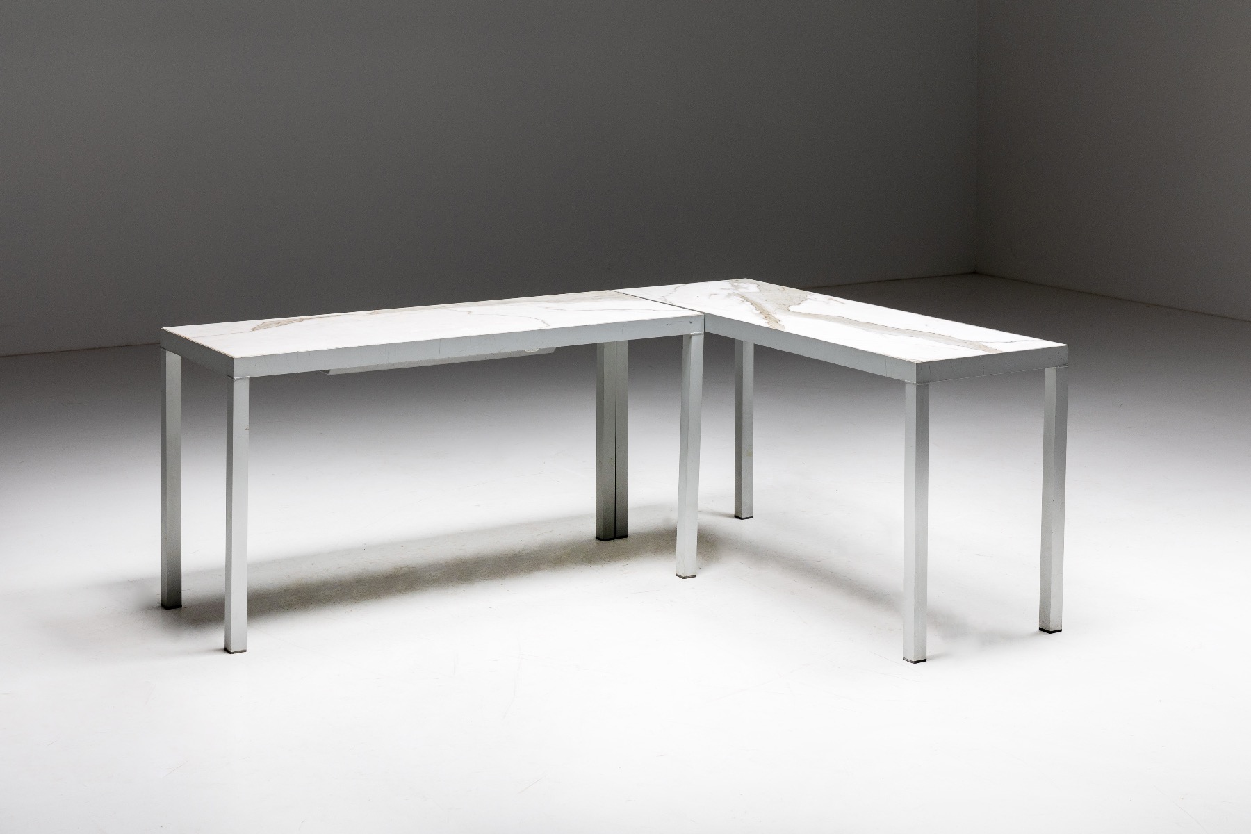 Designer console table by Philippe Starck in Carrara marble