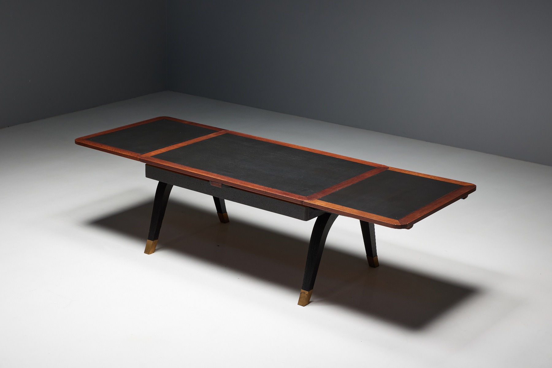 Designer dining table in art deco style from the 1970s