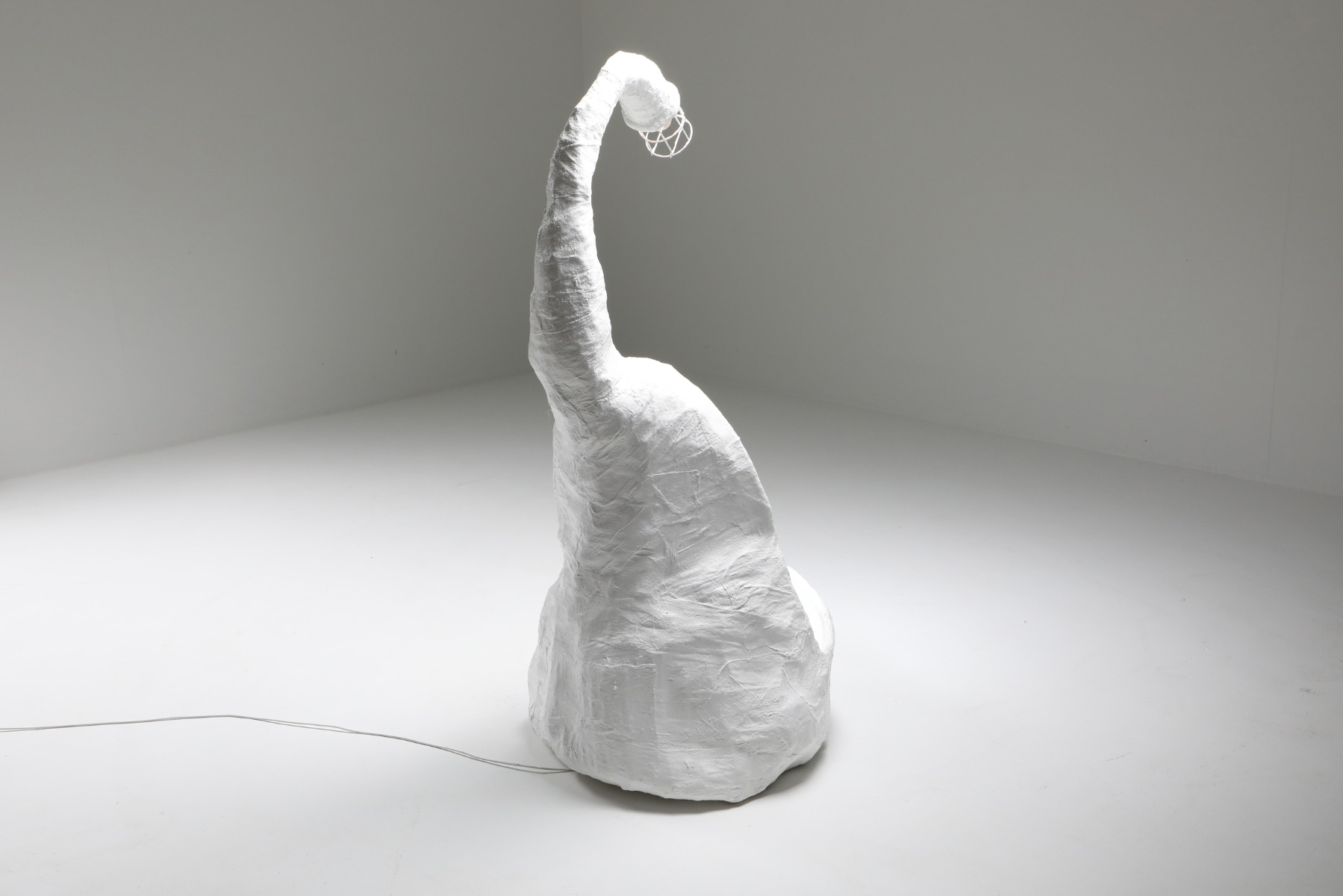 Designer sculptural lamp with mirror by Decio from the 2010s