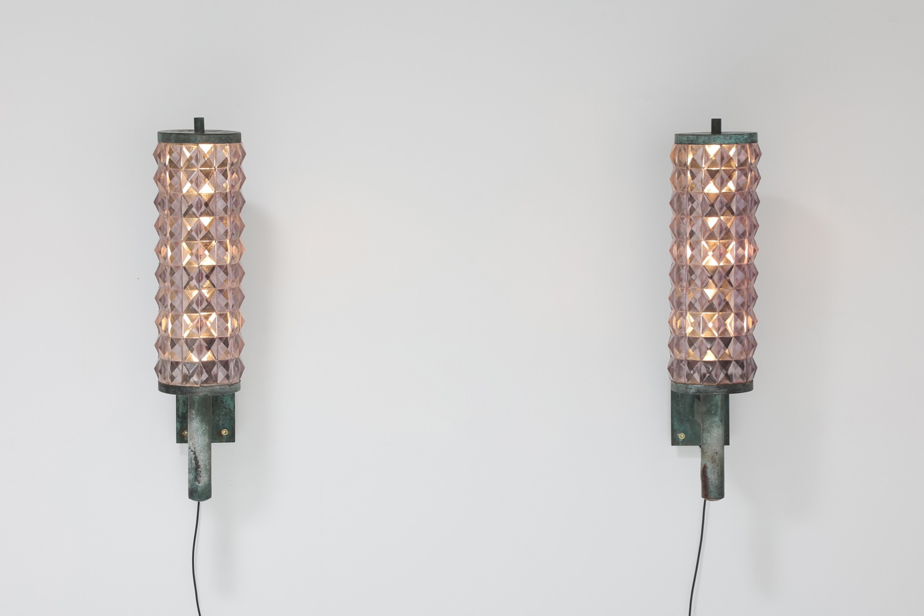 Designer wall sconces in art deco style from the 1930s
