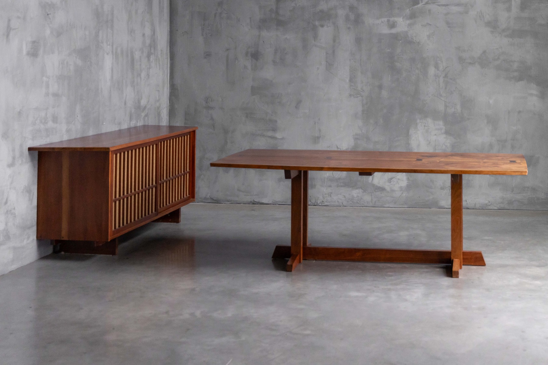Frenchman’s Cove II dining table with organic wood character