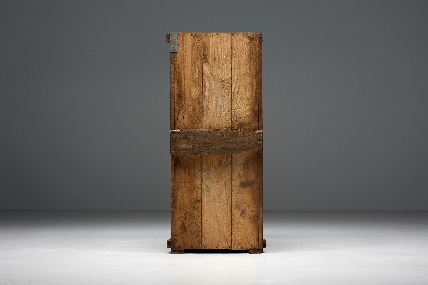 Handcrafted art populaire cabinet in solid wood