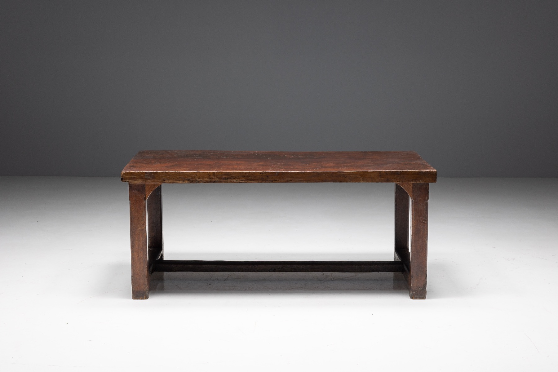 Handcrafted art populaire dining table in wood