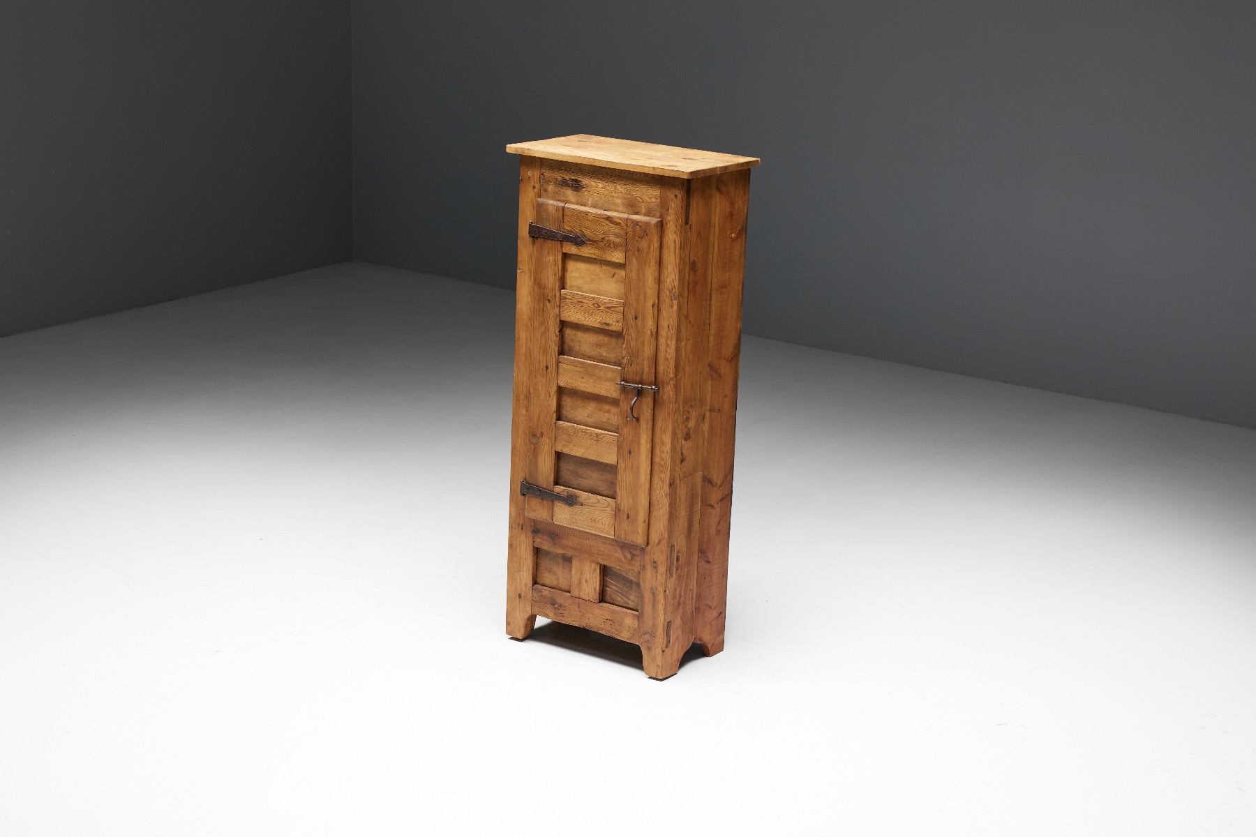 Handcrafted folk art cabinet from France in wood
