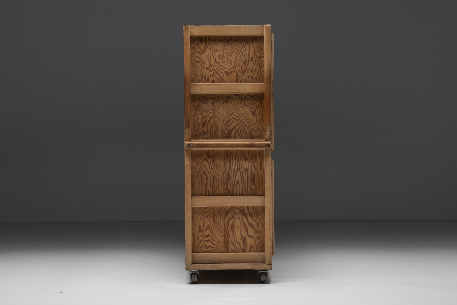 Handcrafted oak storage unit in antique style