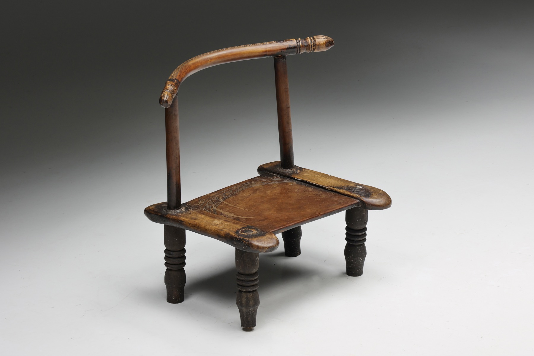 Handcrafted wabi sabi chair in sculptural form