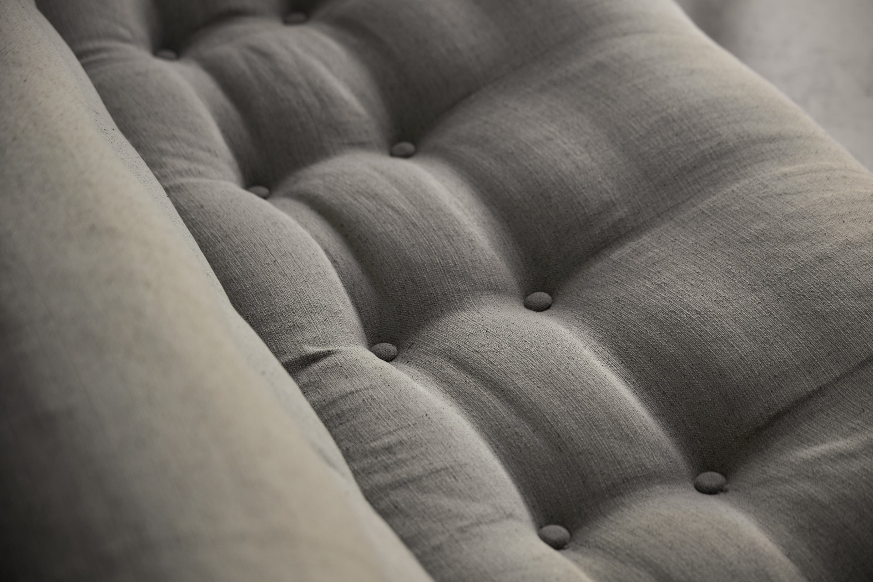 Italian modern Soriana sofa with relaxed upholstered volume