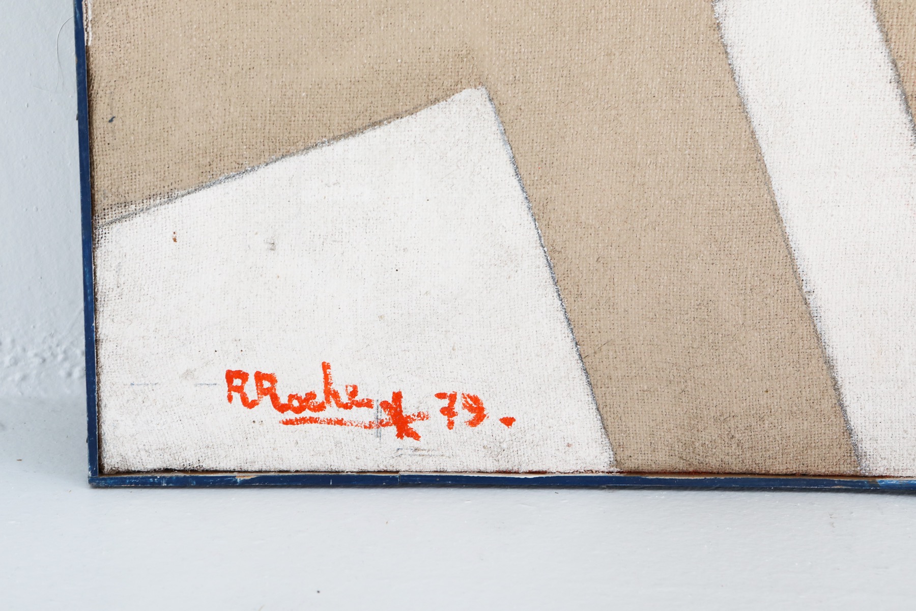 Late twentieth century abstract painting by Rene Roche
