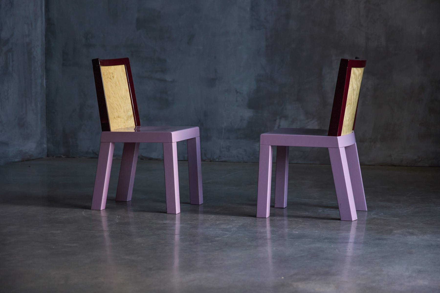 Italian postmodern dining chairs from the 1980s