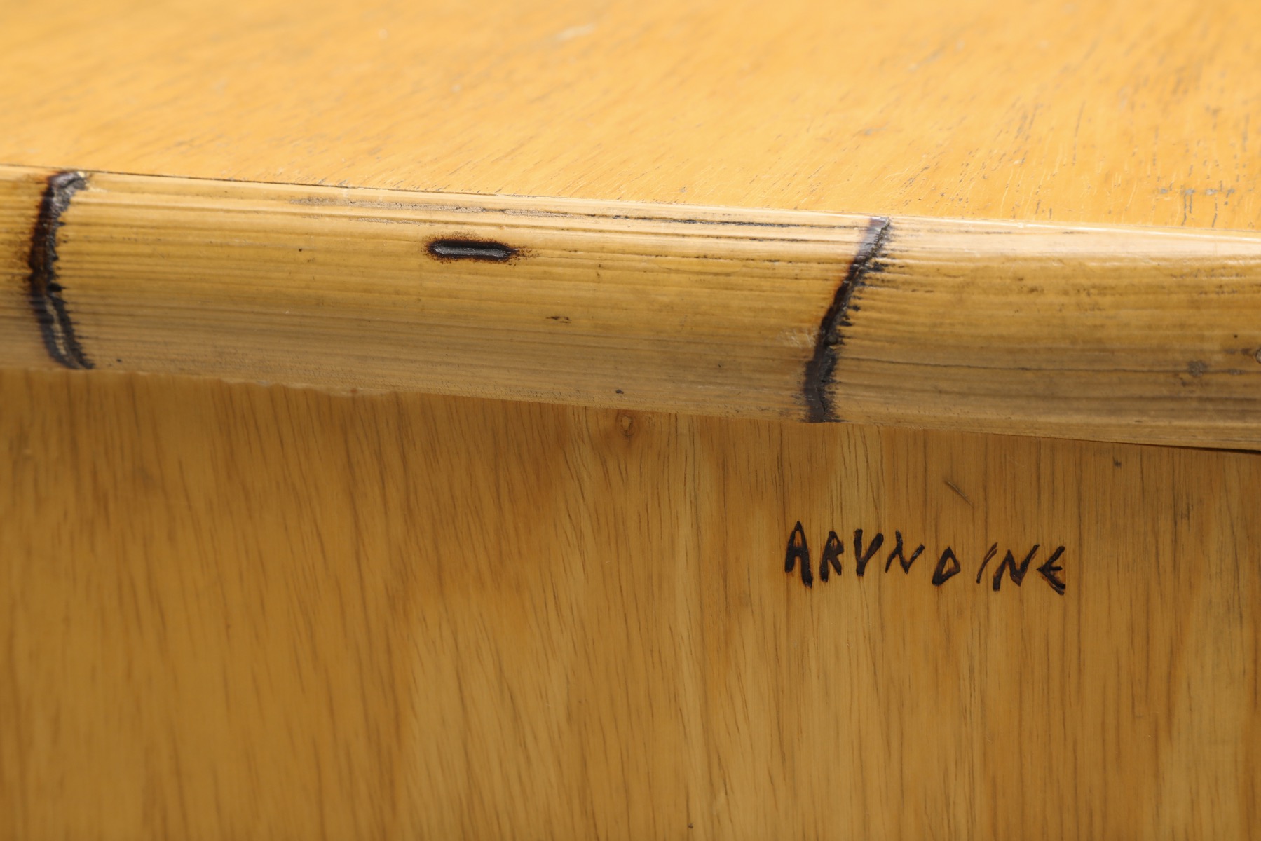 Mid century bamboo chest of drawers from the 1970s style