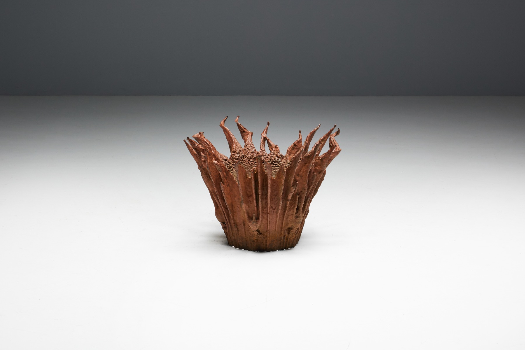 Mid century iron sculpture