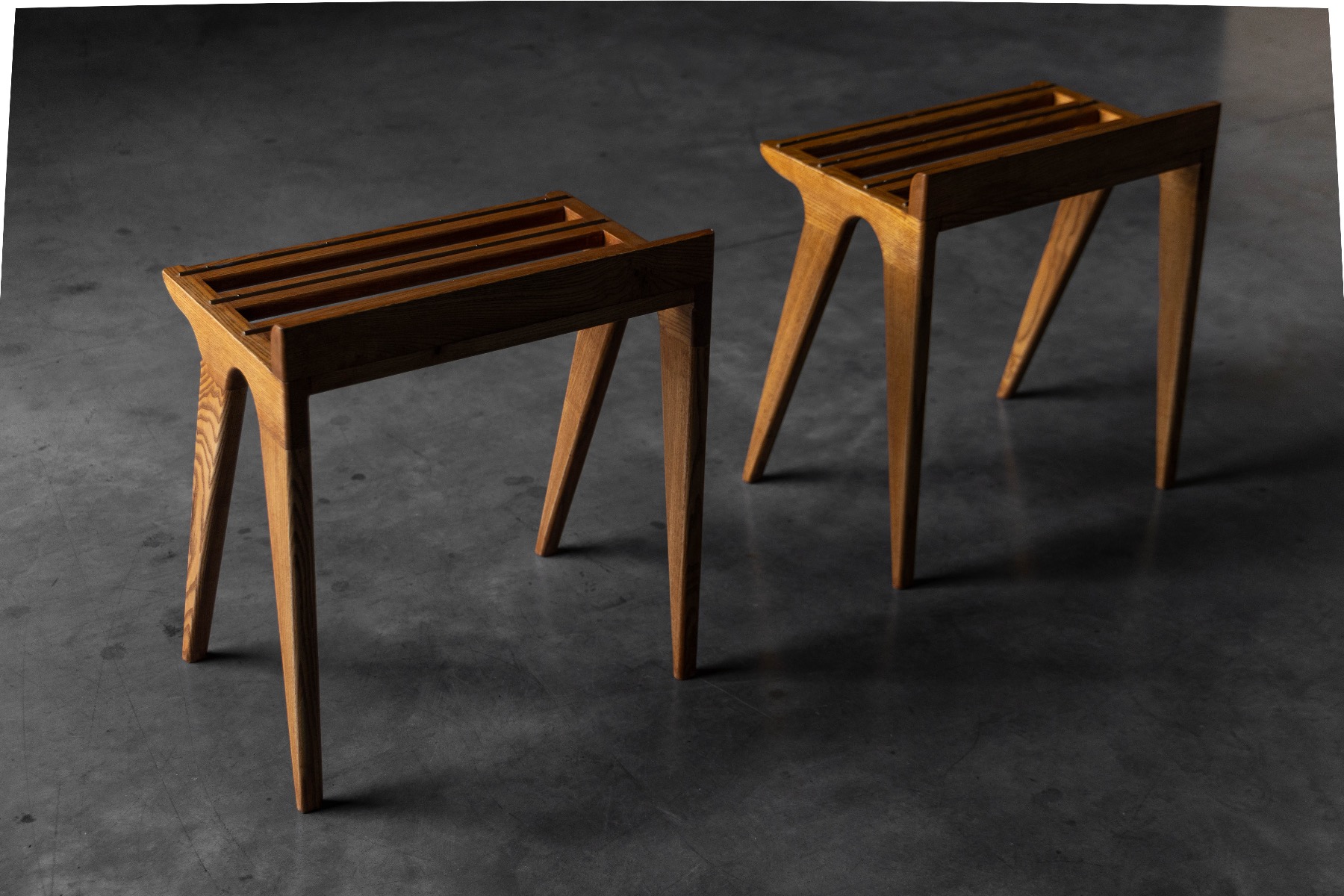 Hotel Parco luggage rack designed by Gio Ponti in the 1950s